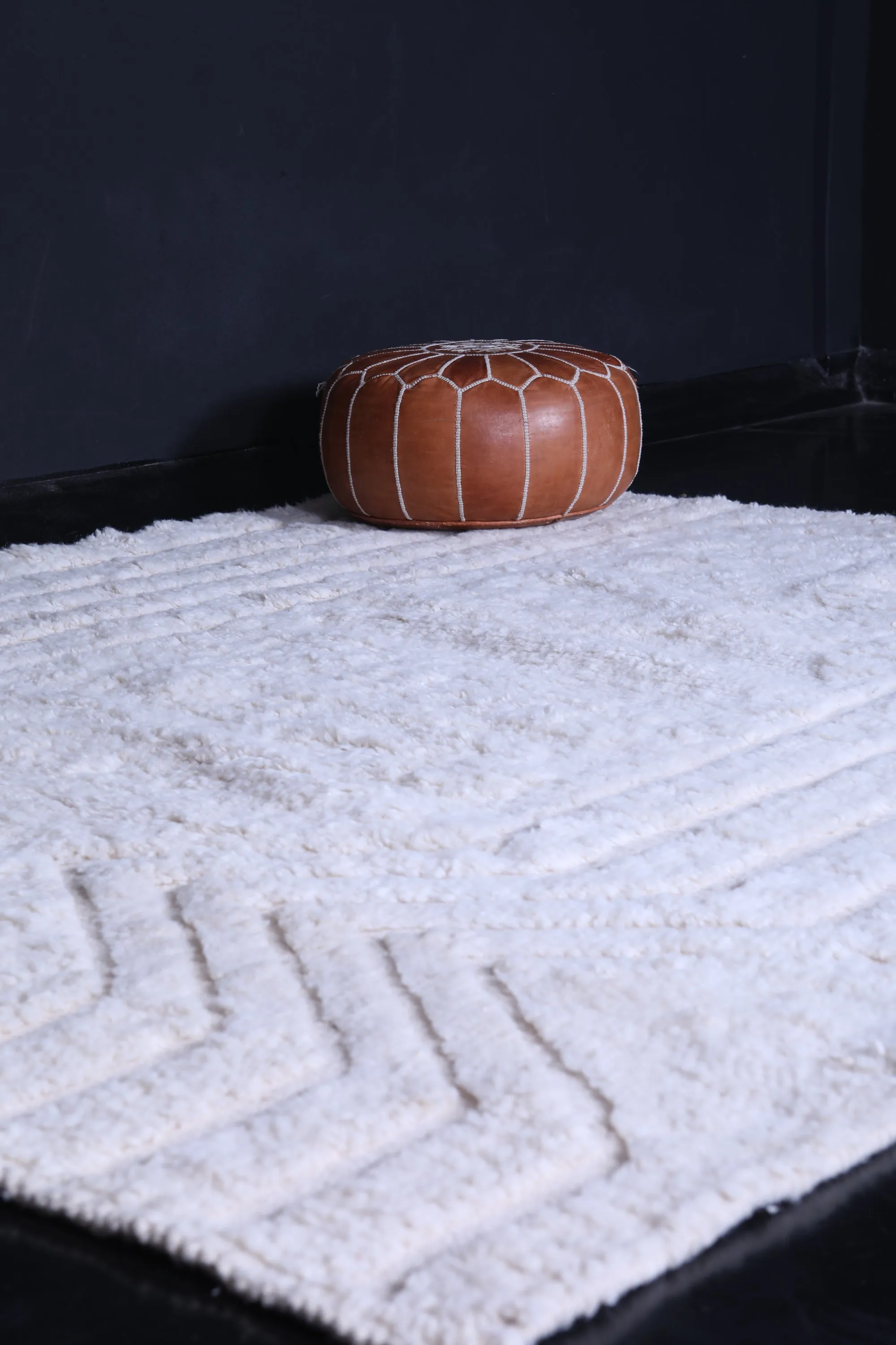 Beni Ourain Beige rug - Custom Wool rug - Azilal rug
