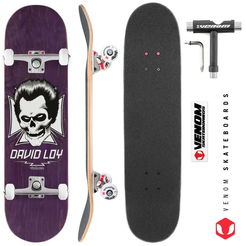 Birdhouse Pro Loy Skull Custom Complete Skateboard - 8.38"