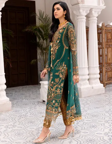 BL 301| Emaan Adeel Belle Robe Vol 3 | Unstitched Embroidered Luxury Chiffon Suits