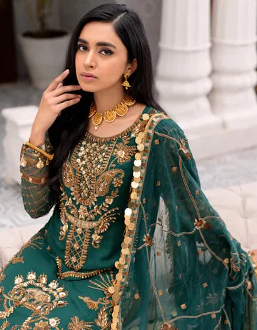 BL 301| Emaan Adeel Belle Robe Vol 3 | Unstitched Embroidered Luxury Chiffon Suits