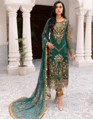 BL 301| Emaan Adeel Belle Robe Vol 3 | Unstitched Embroidered Luxury Chiffon Suits