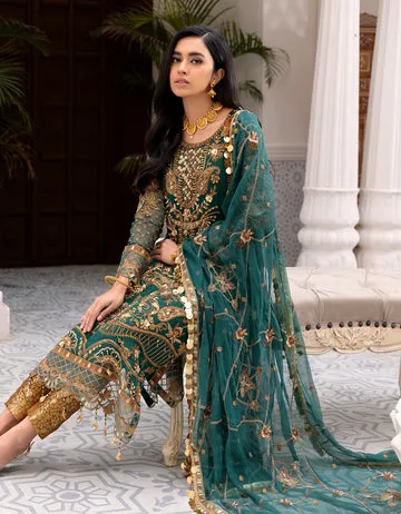 BL 301| Emaan Adeel Belle Robe Vol 3 | Unstitched Embroidered Luxury Chiffon Suits