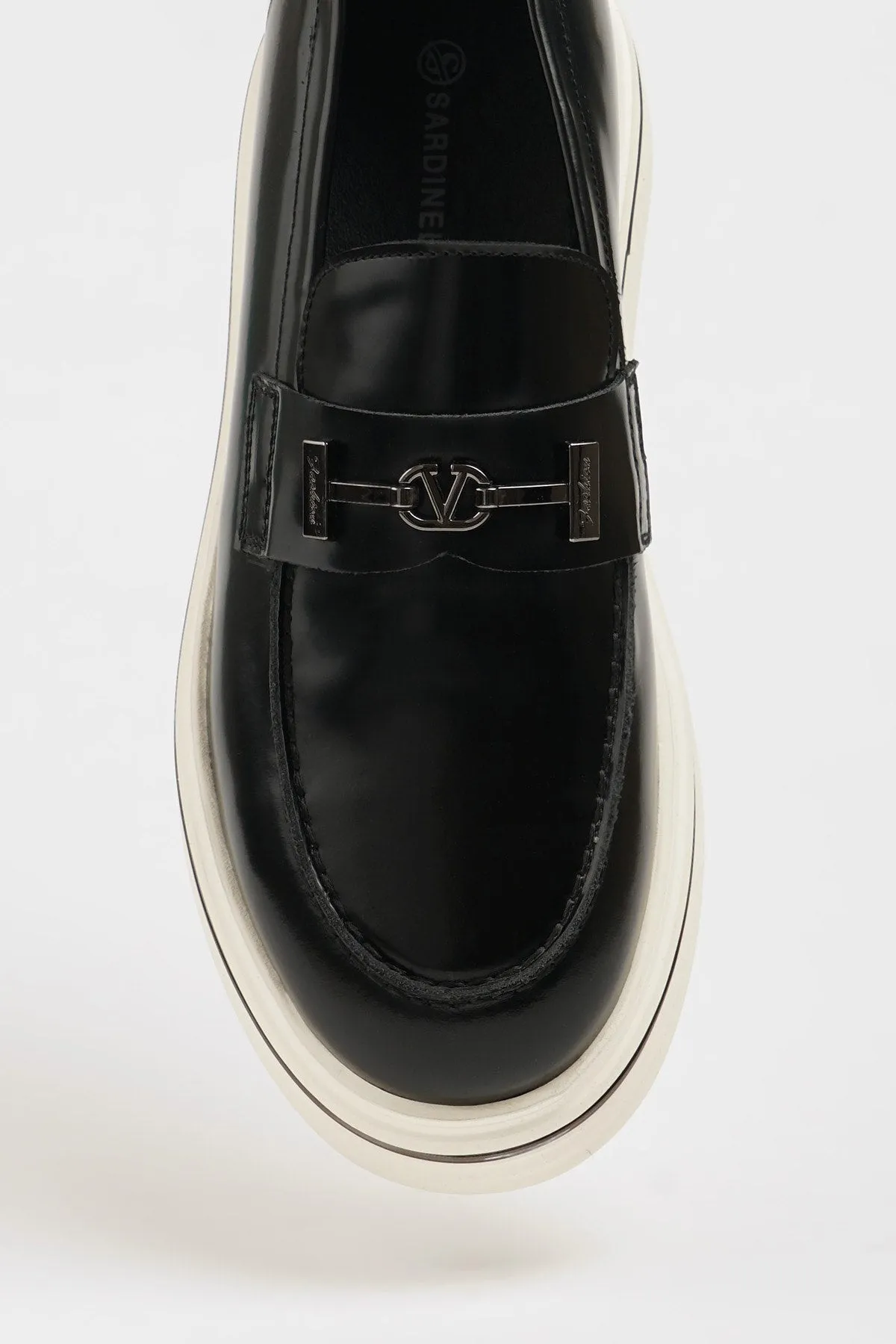 Black Calf Buckle Slip-on