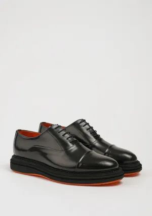 Black Calf Captoe Laces Shoes