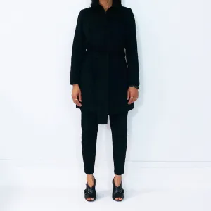Black Cotton Long Sleeves Jacket | ALPHONSINA