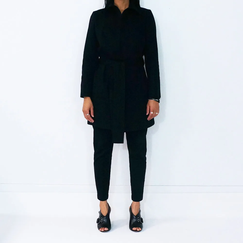 Black Cotton Long Sleeves Jacket | ALPHONSINA
