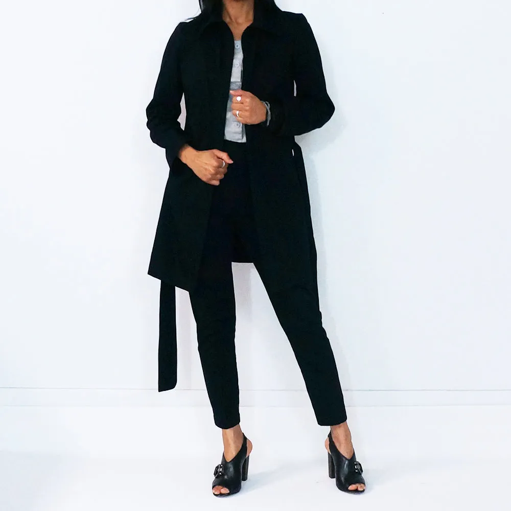 Black Cotton Long Sleeves Jacket | ALPHONSINA