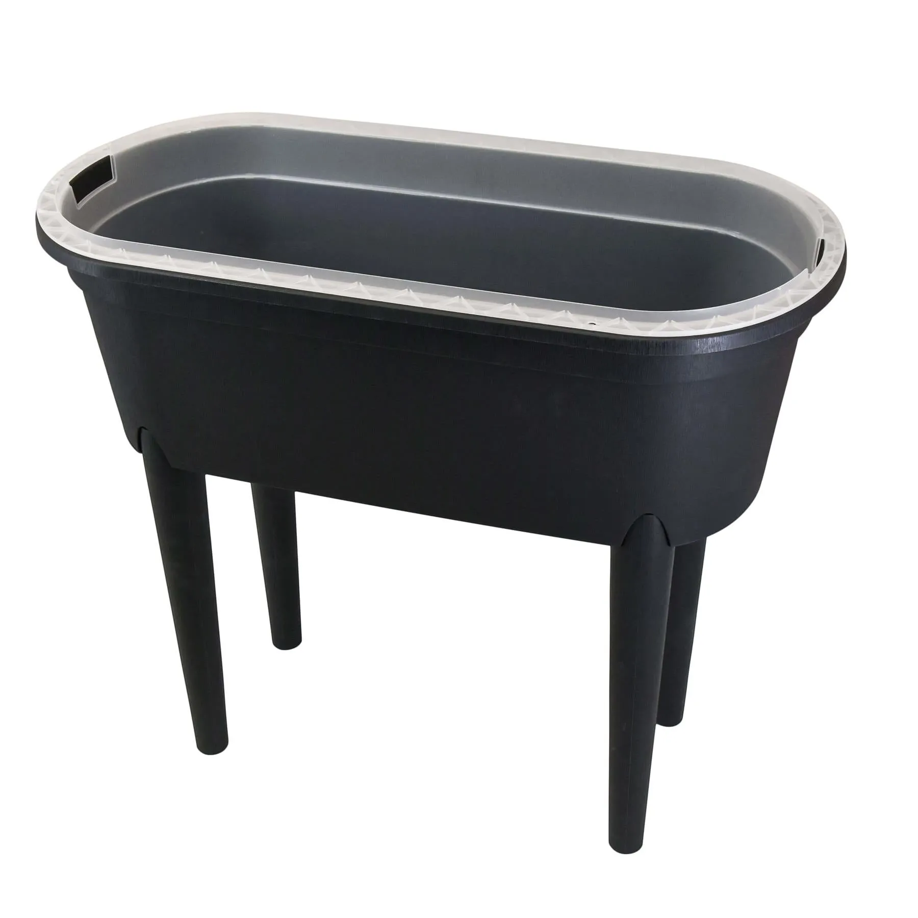 Black Raised Garden Bed Planter With Lid and Legs