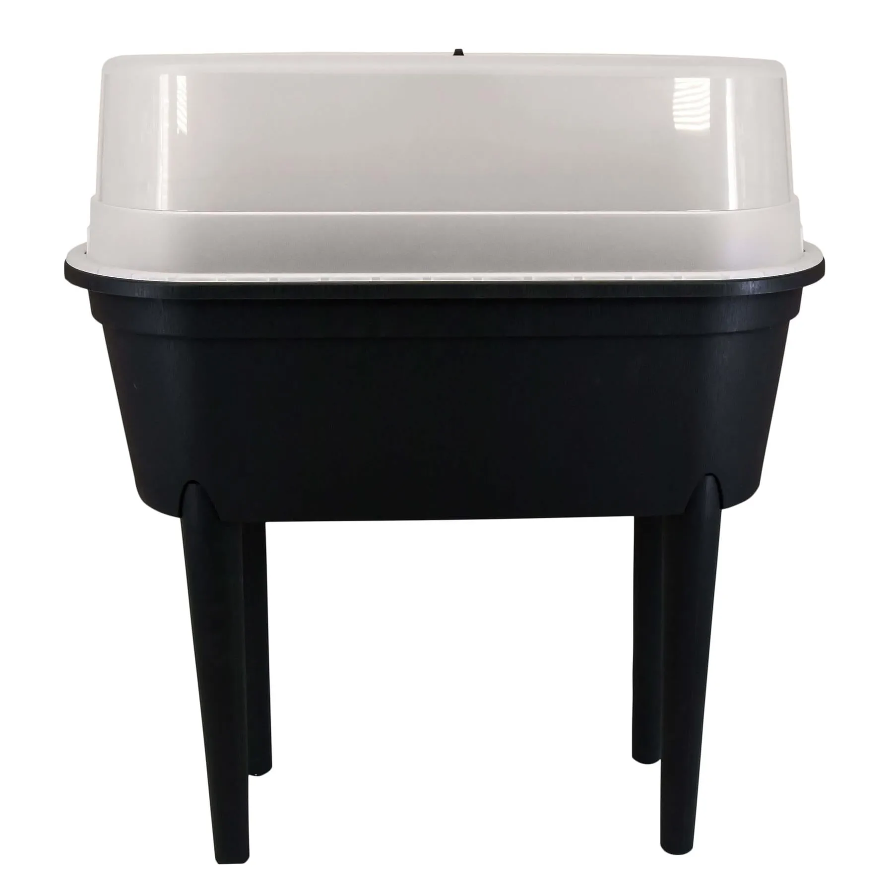 Black Raised Garden Bed Planter With Lid and Legs
