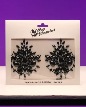 Black Rhinestone Self-Adhesive Jewel Pasties