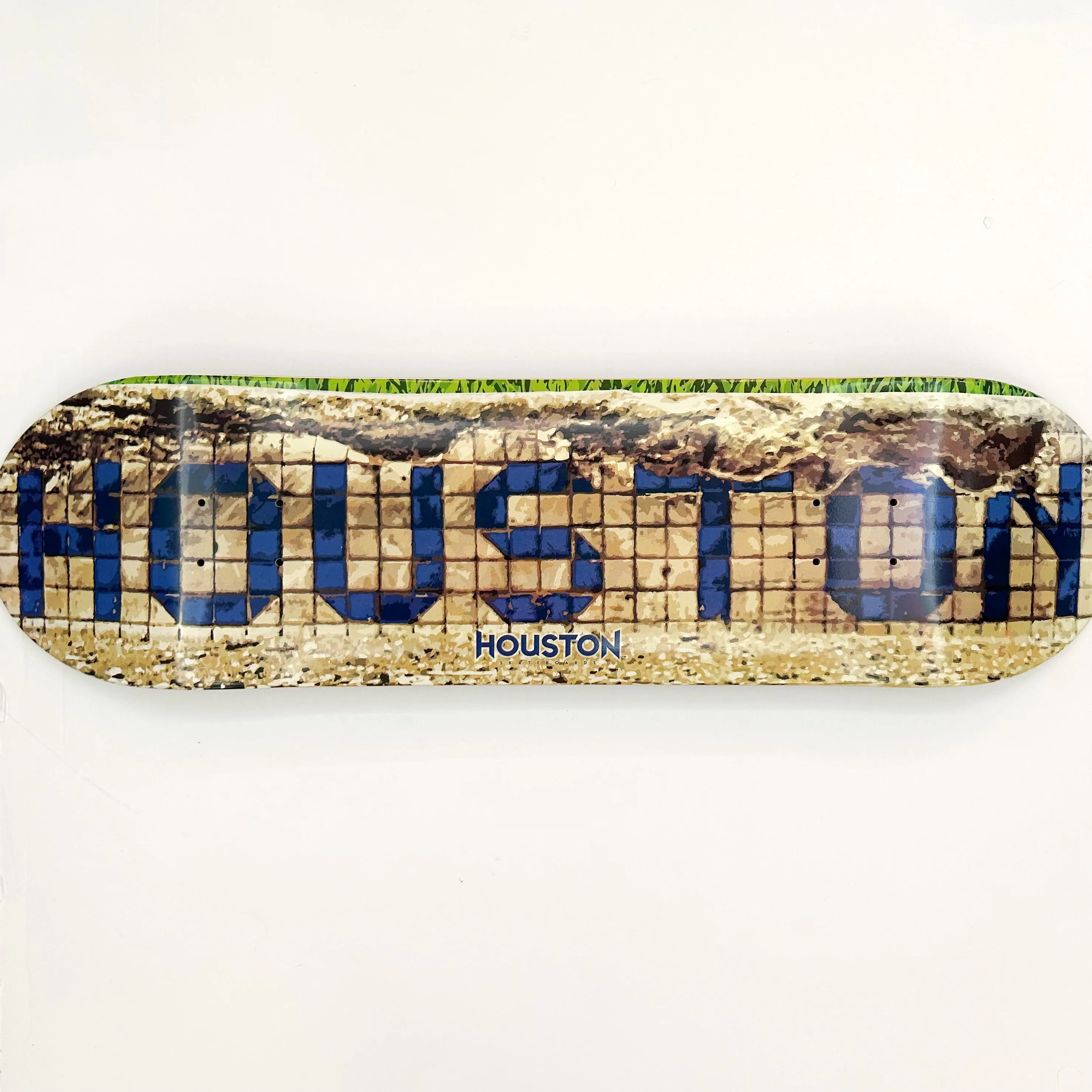 Blue Tile Sign Curb skate deck