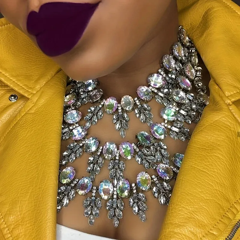 Bohemian Handmade Rhinestones Necklace