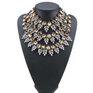 Bohemian Handmade Rhinestones Necklace