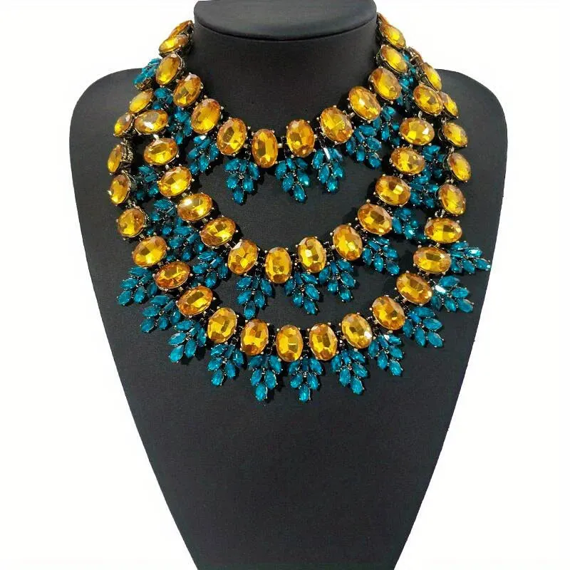 Bohemian Handmade Rhinestones Necklace