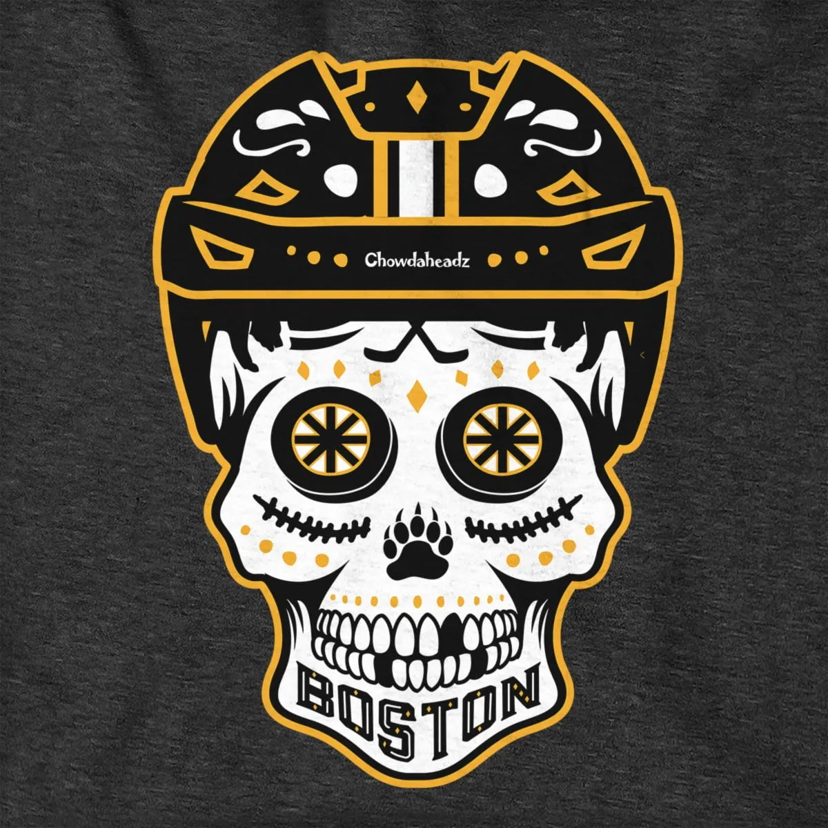 Boston Black And Gold Dead Head Hoodie