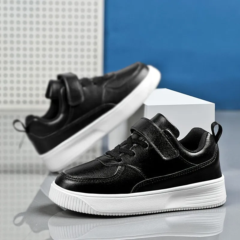 Boys Casual Simple Skate Shoes - Lace-up Soft Sole Low Top Lightweight Shoes for Walking