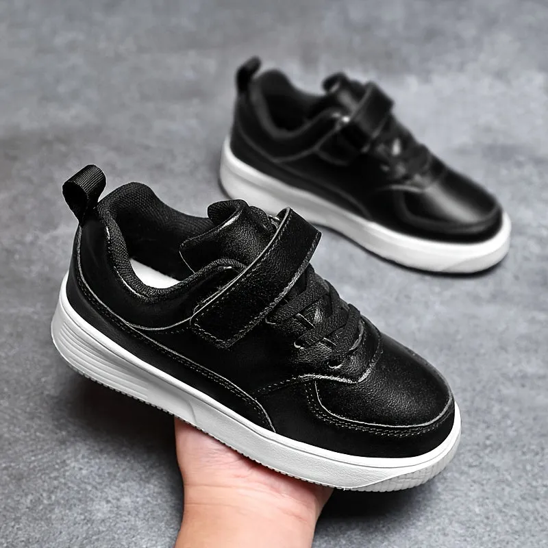 Boys Casual Simple Skate Shoes - Lace-up Soft Sole Low Top Lightweight Shoes for Walking