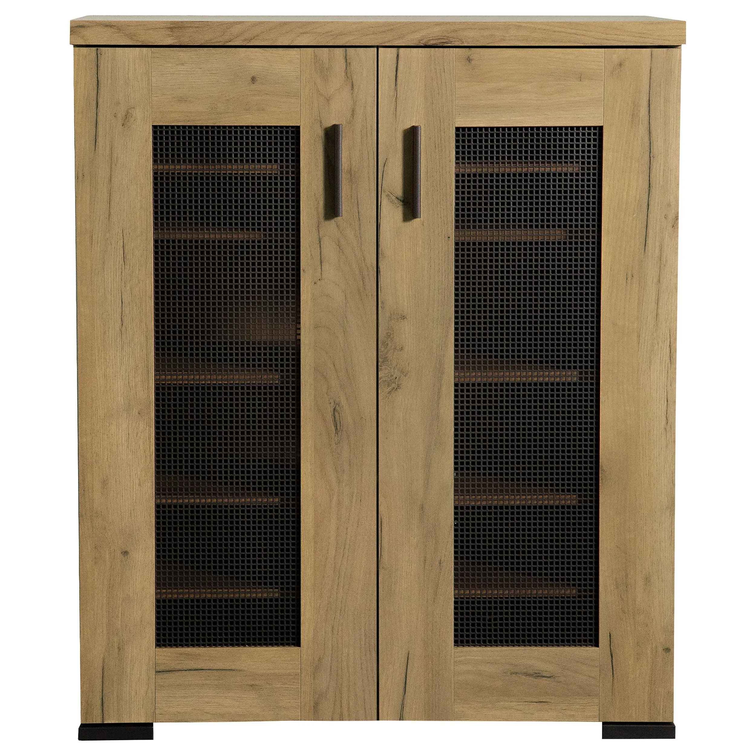 Bristol 6-shelf Engineered Wood Shoe Cabinet Golden Oak