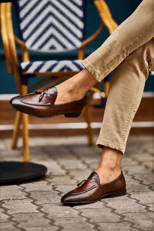 Brown Tassel Loafers