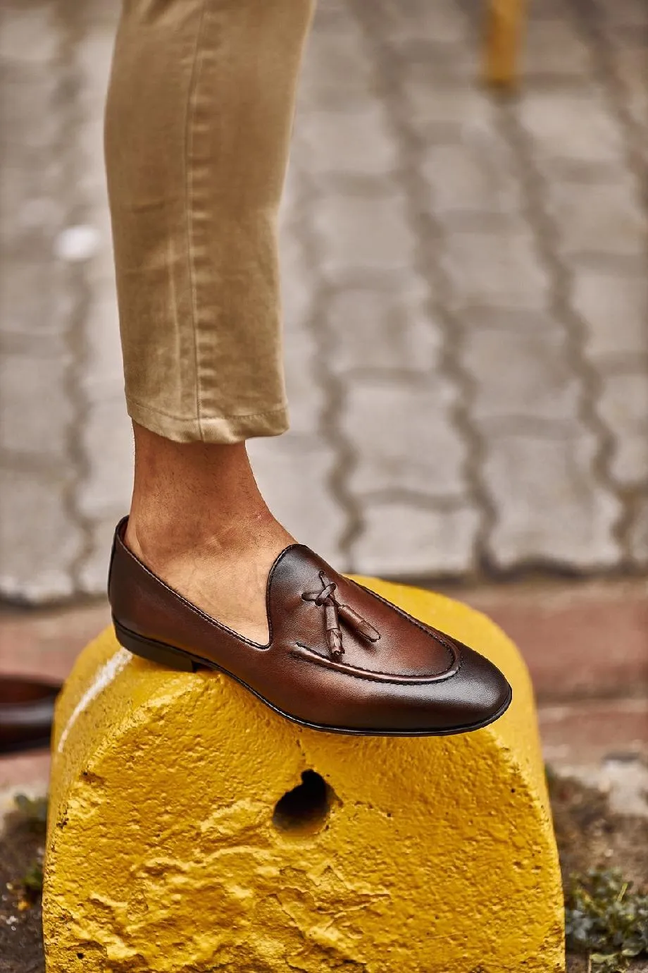Brown Tassel Loafers