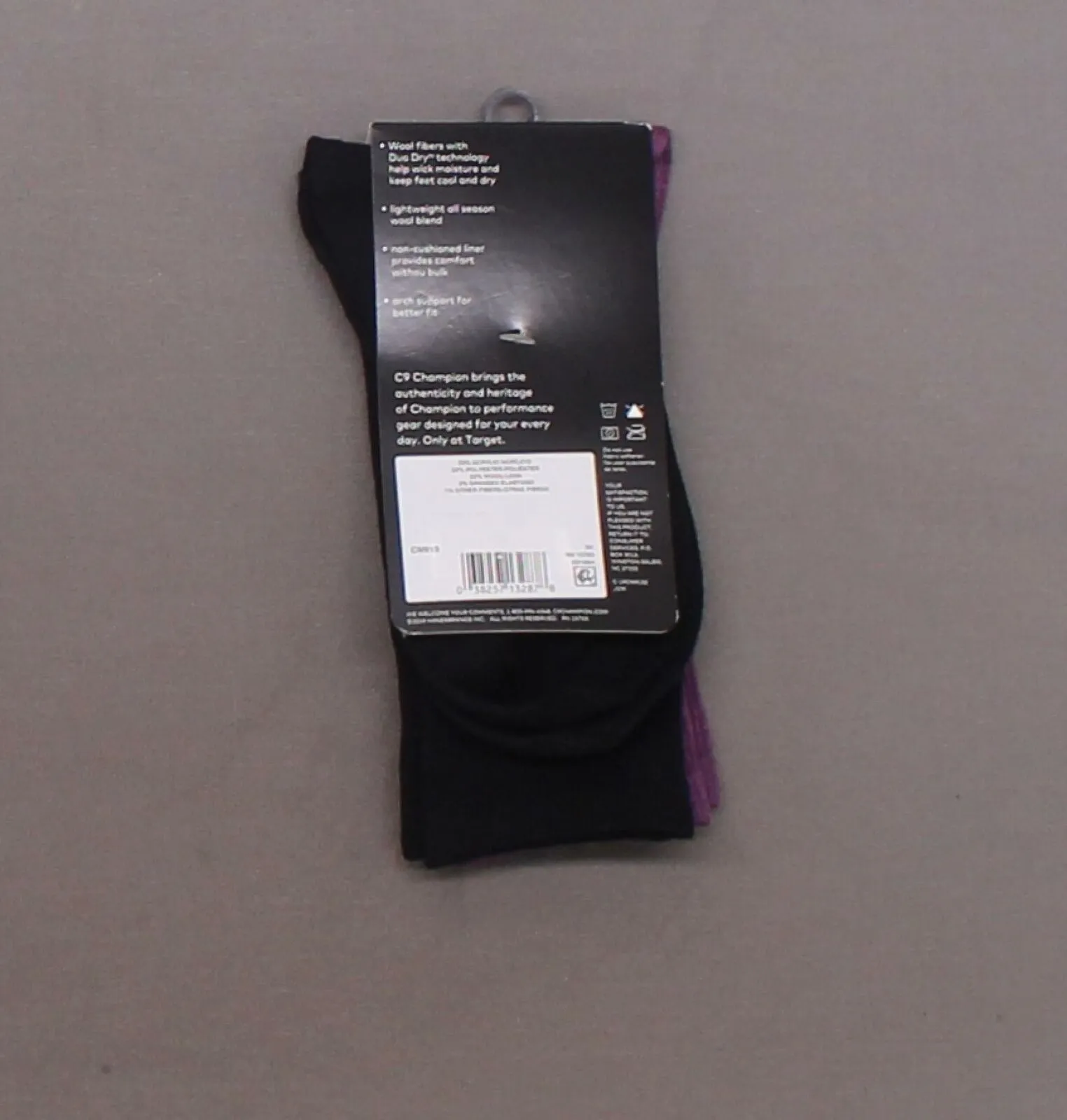 C9 Champion Women's Lightweight Wool 2 Pack Outdoor Crew Socks