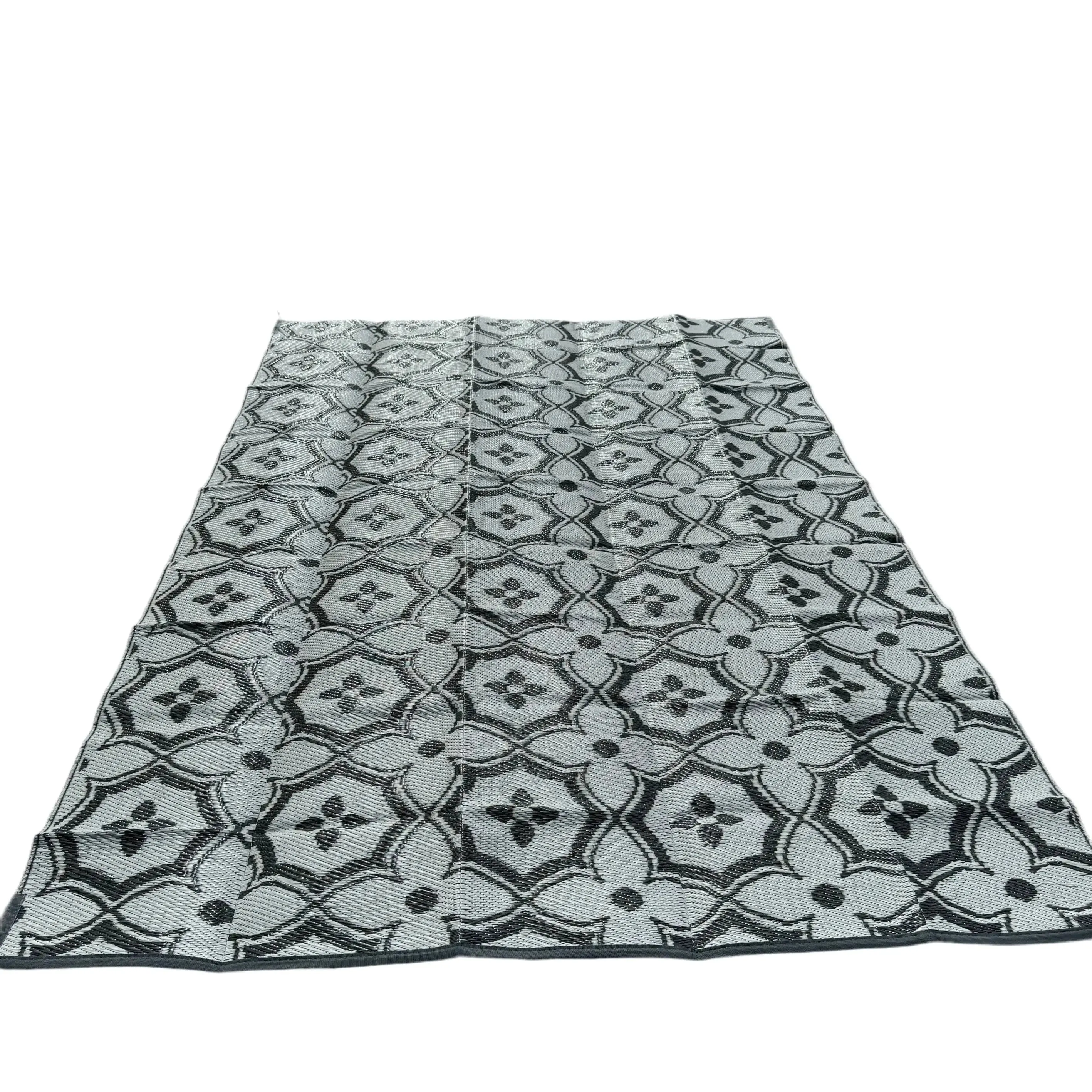 Caravan Camping Mat Classic Grey White 1.8m x 2.74m