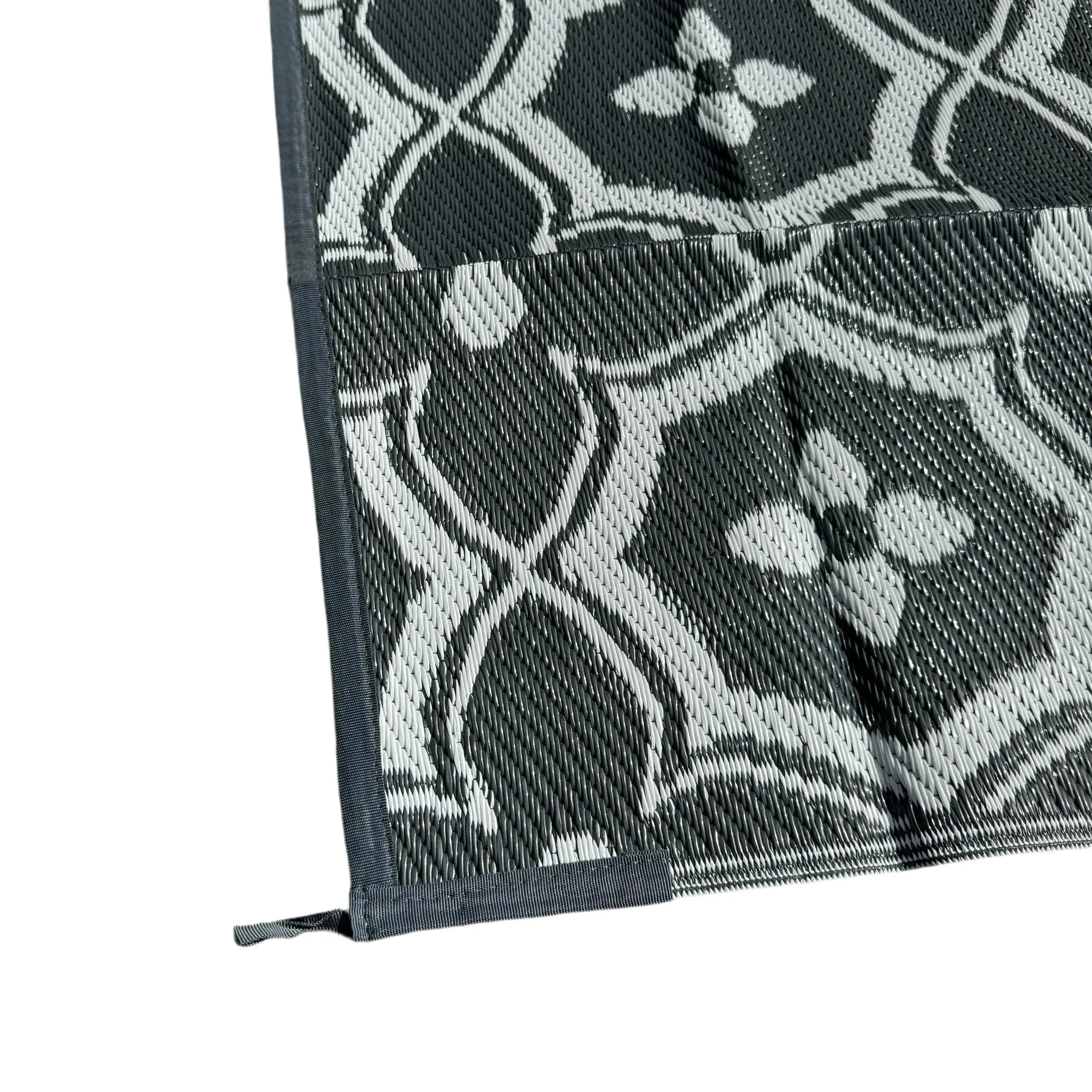 Caravan Camping Mat Classic Grey White 1.8m x 2.74m