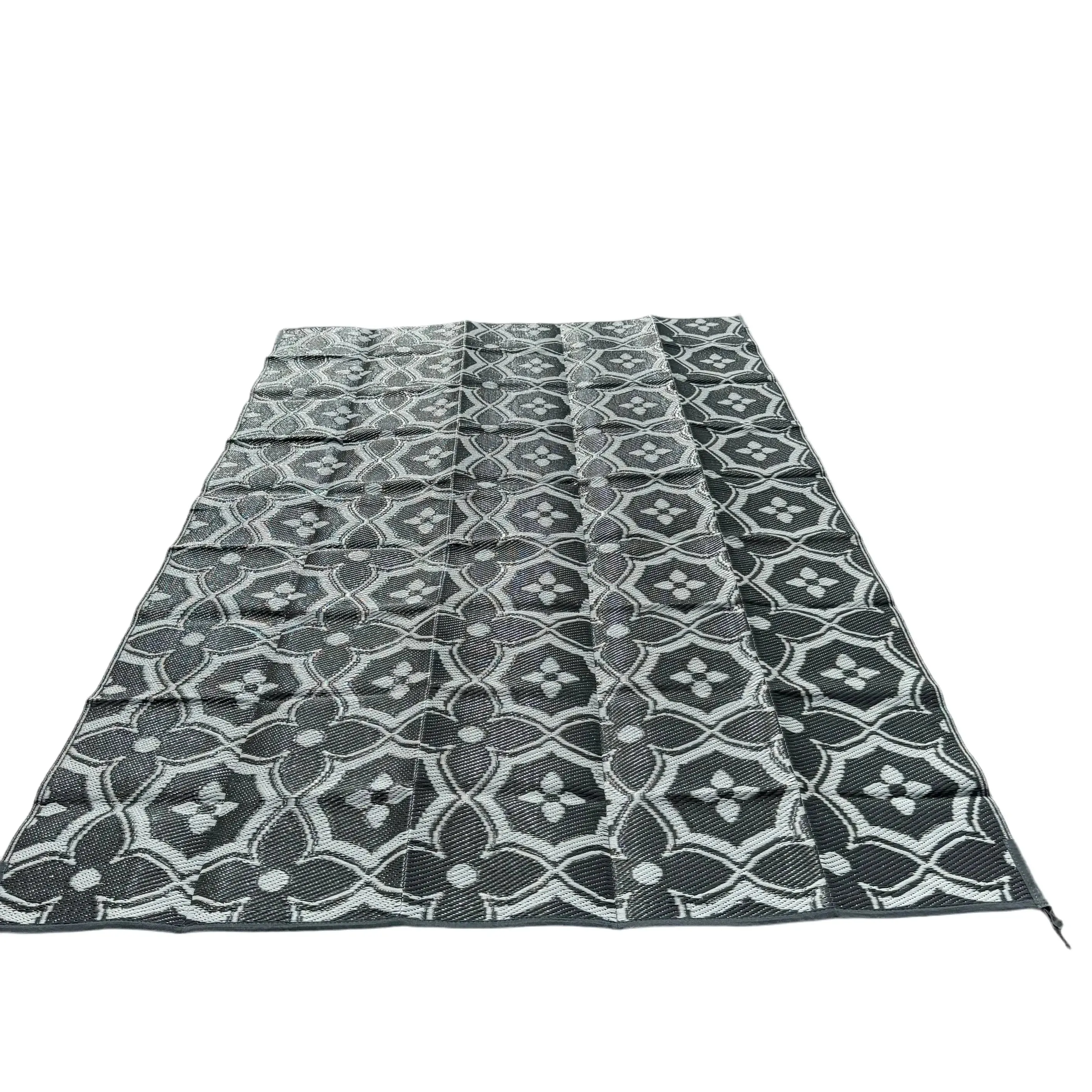 Caravan Camping Mat Classic Grey White 1.8m x 2.74m