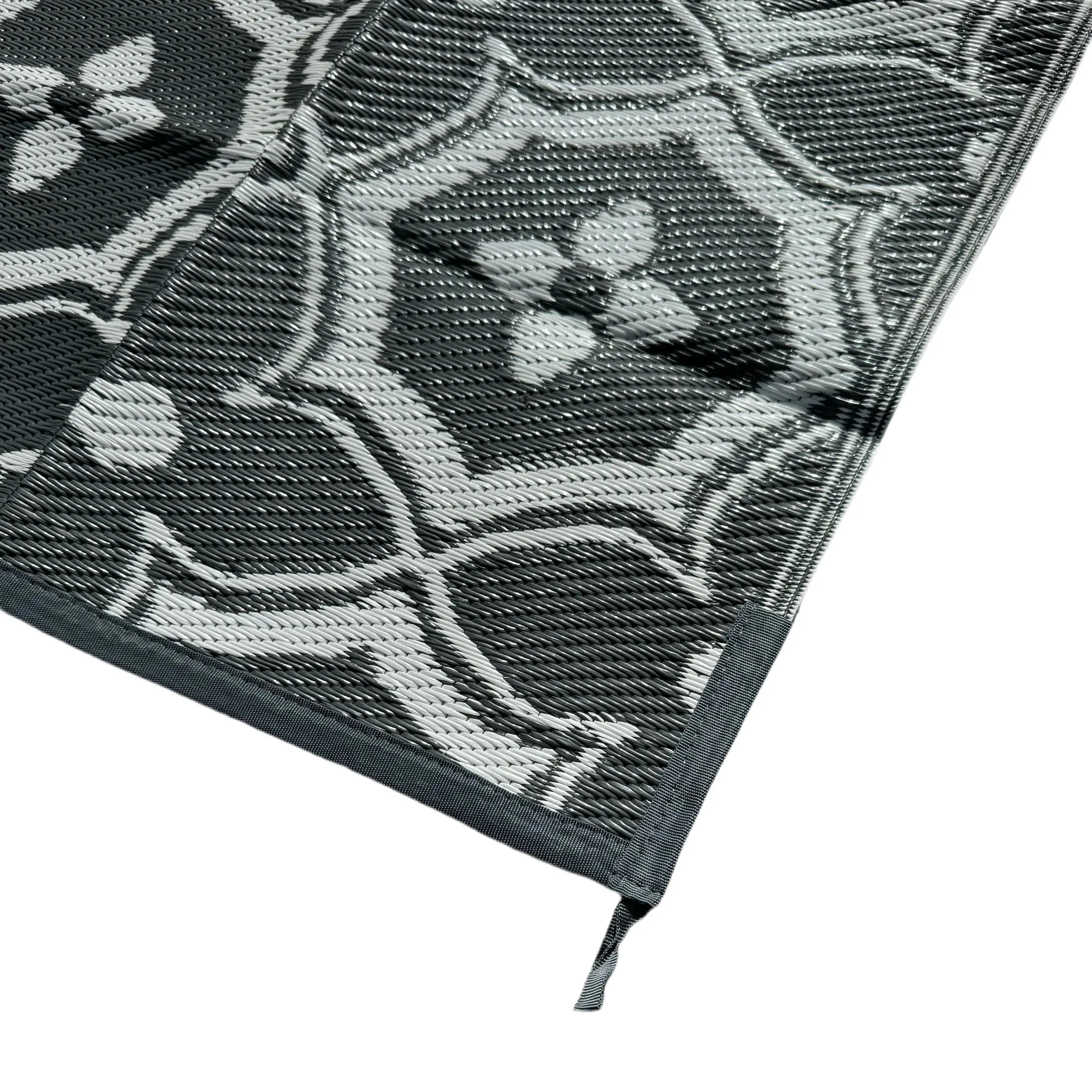 Caravan Camping Mat Classic Grey White 1.8m x 2.74m