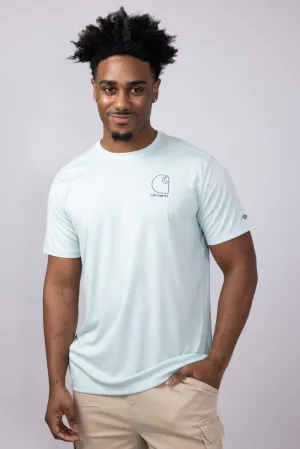 Carhartt Force Sun Lightweight Logo Graphic T-Shirt for Men in Mint | 106163-GH4-SKY