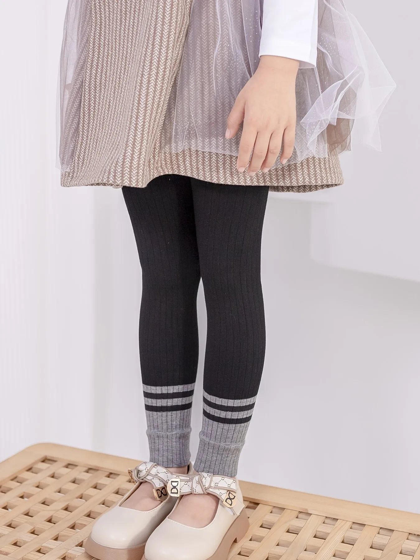 Casual Striped High Elasticity Elastic Waist Leggings