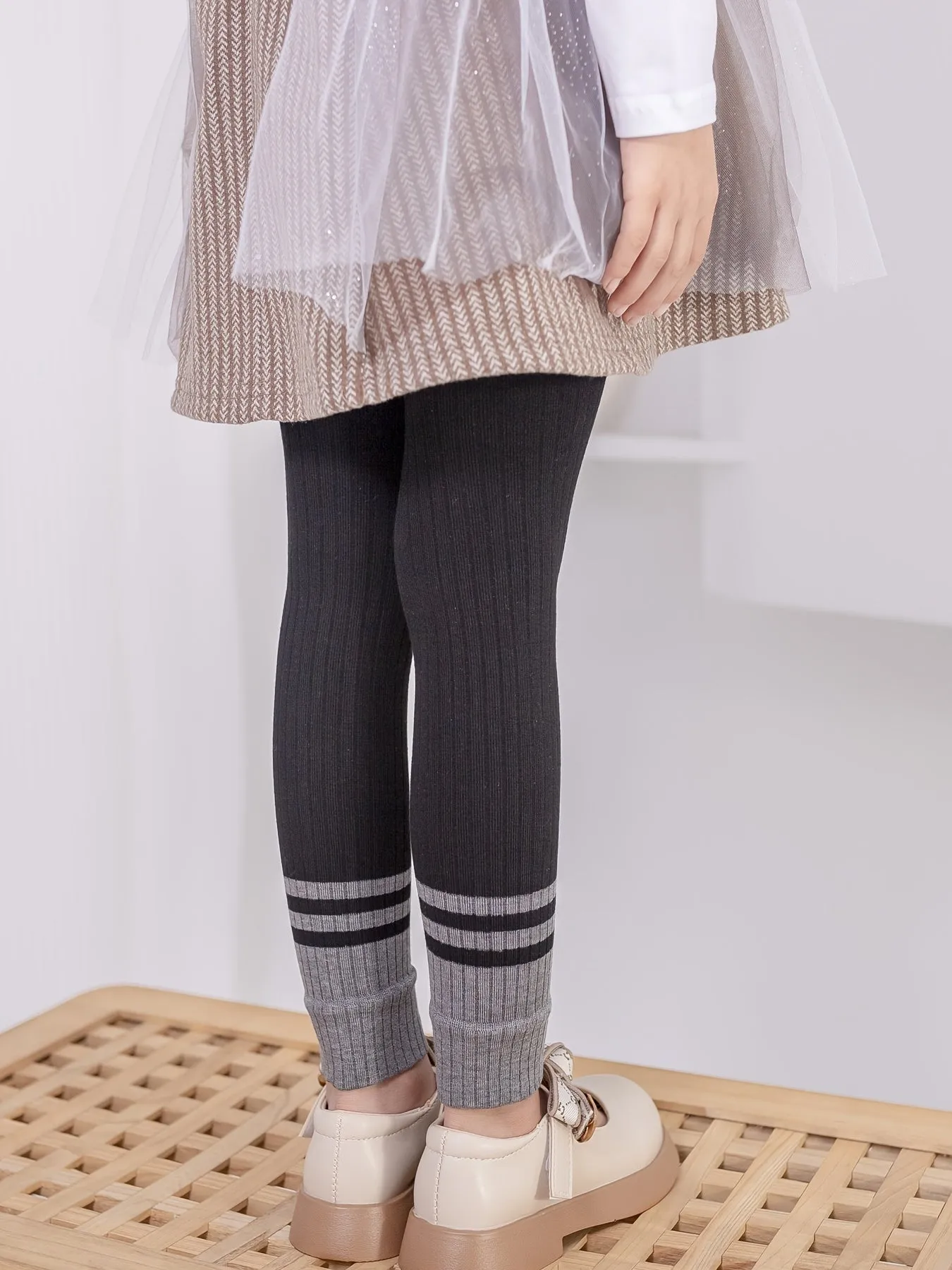 Casual Striped High Elasticity Elastic Waist Leggings