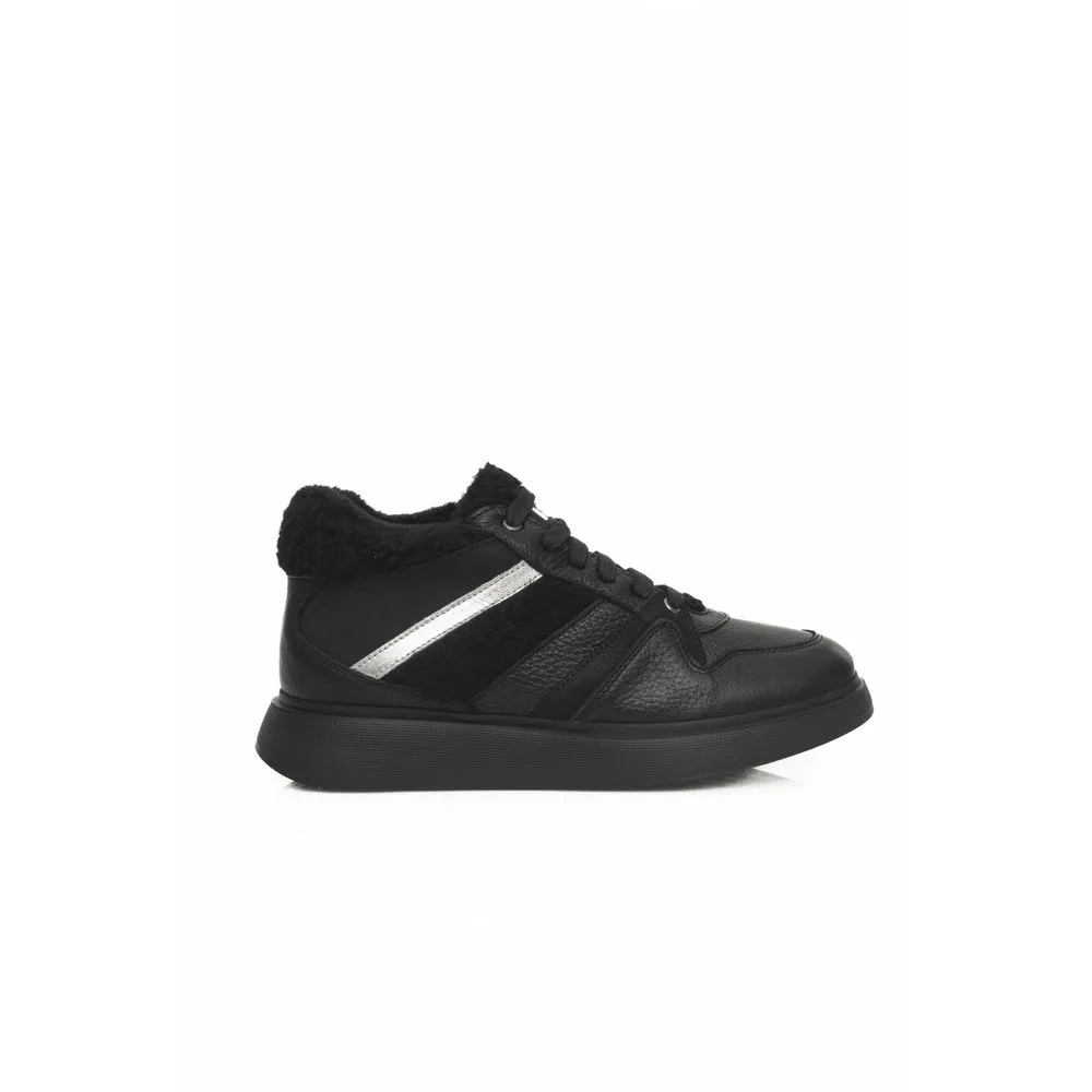 Cerruti 1881 Black Cowhide Women Sneaker