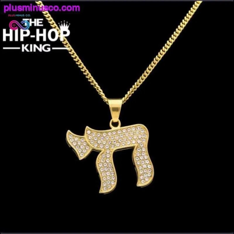 Chai Jewish Pendant Necklace With Copper Cuban Chain