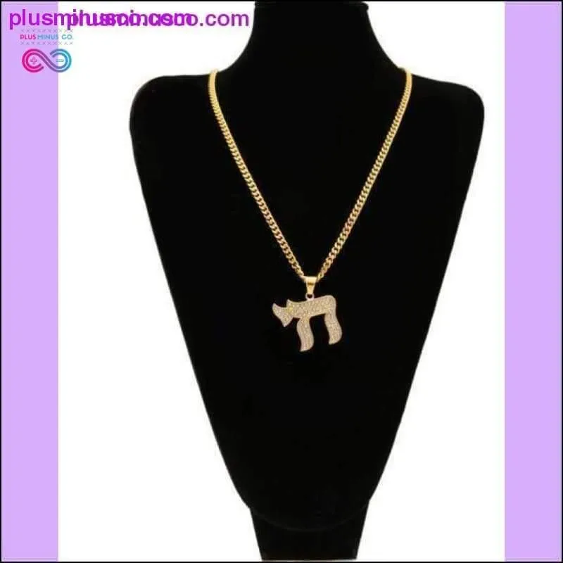 Chai Jewish Pendant Necklace With Copper Cuban Chain