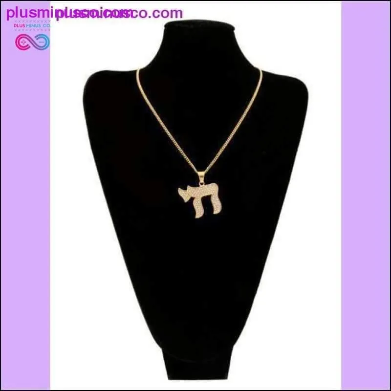 Chai Jewish Pendant Necklace With Copper Cuban Chain