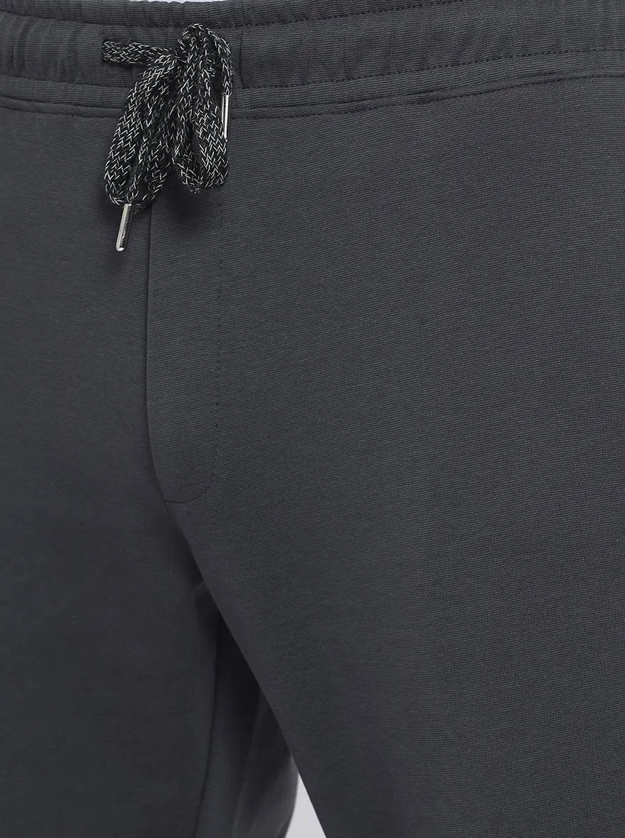 Charcoal Grey Solid Slim Fit Track Pant | JadeBlue