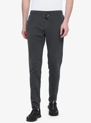 Charcoal Grey Solid Slim Fit Track Pant | JadeBlue