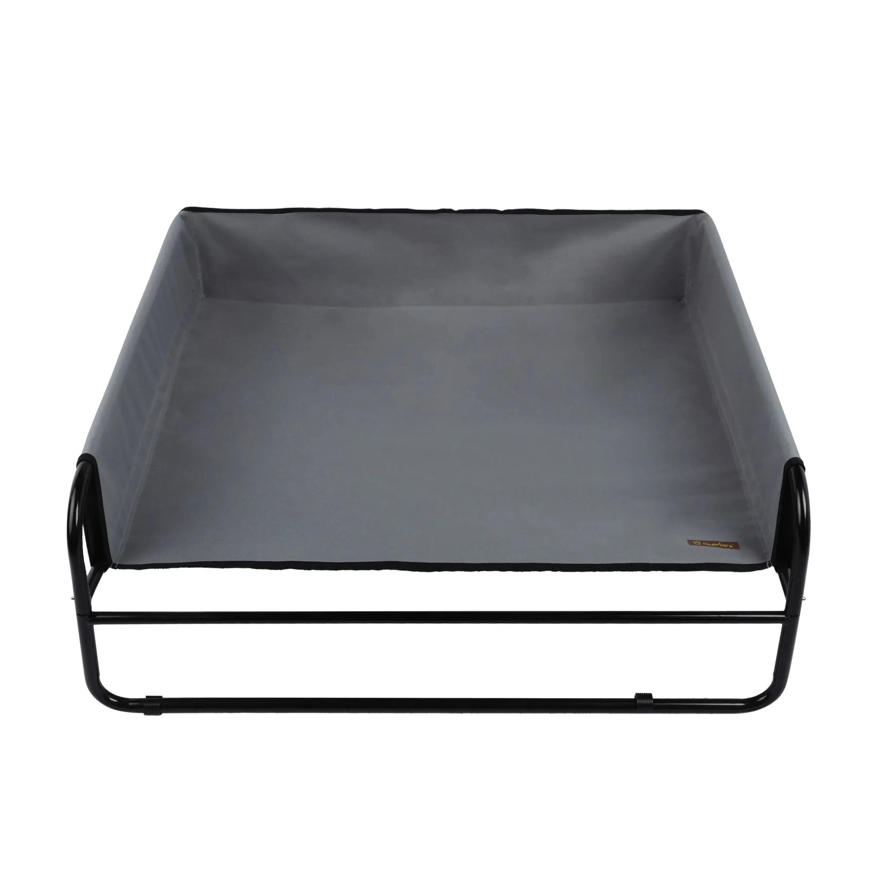 Charlie's High Walled Outdoor Trampoline Dog Bed Grey Medium