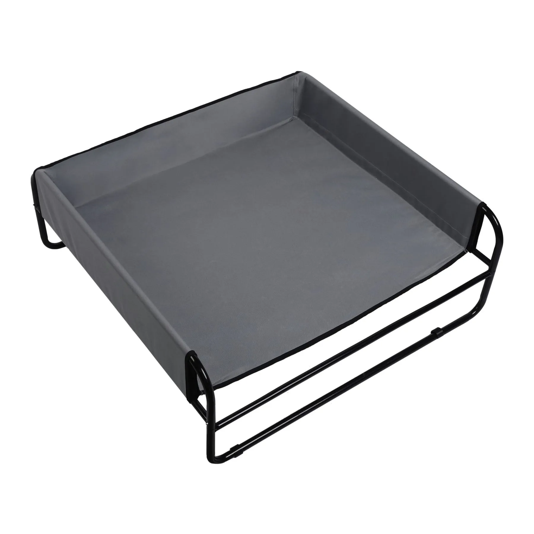Charlie's High Walled Outdoor Trampoline Dog Bed Grey Medium