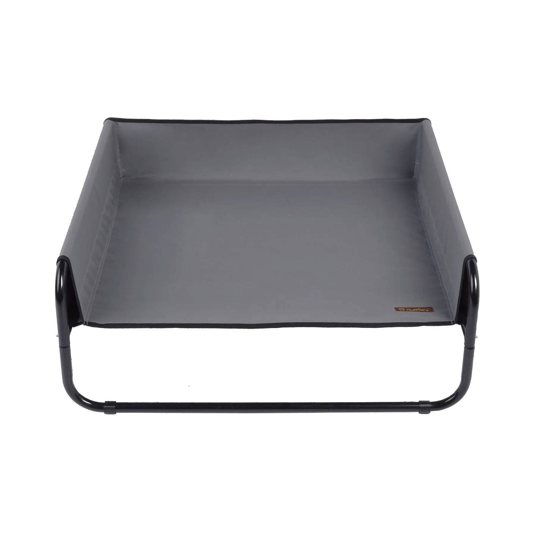Charlie's High Walled Outdoor Trampoline Dog Bed Grey Medium