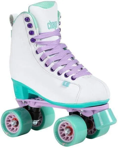 CHAYA MELROSE WHITE/TEAL ROLLER SKATES (ONLINE ONLY)