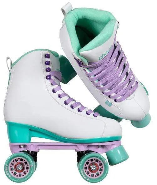 CHAYA MELROSE WHITE/TEAL ROLLER SKATES (ONLINE ONLY)