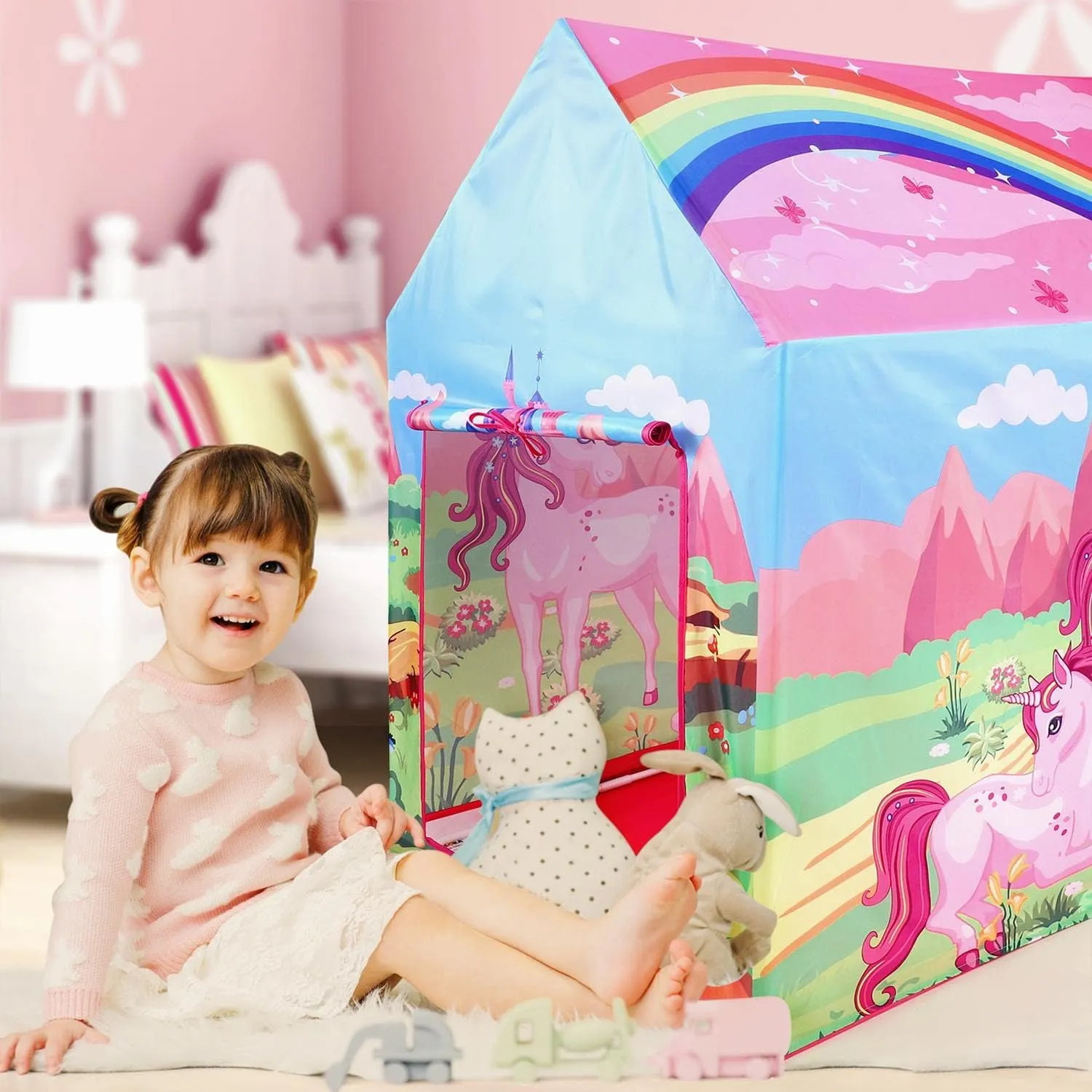 Children's Pop-Up Unicorn Playhouse Tent | Role Play Fun | Den