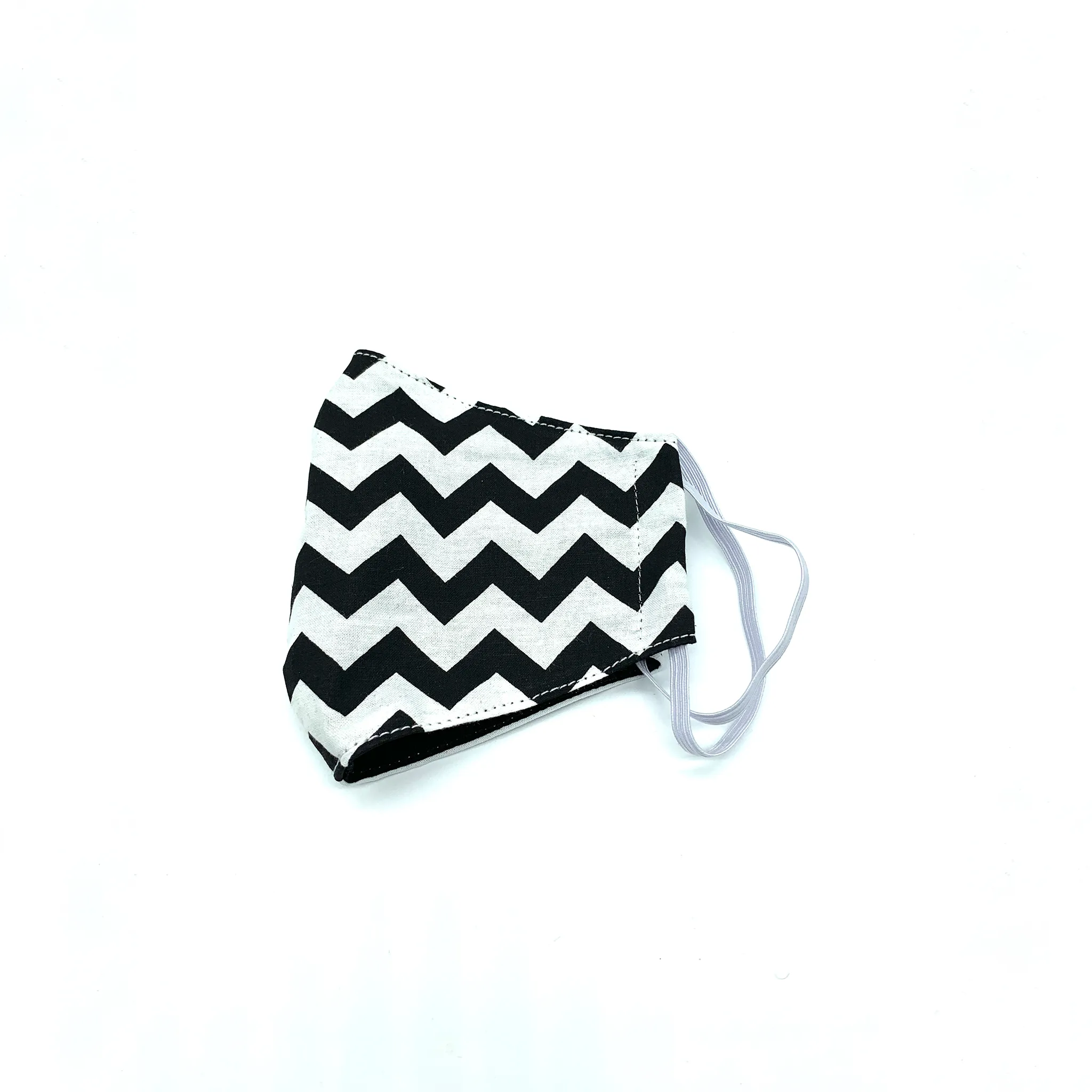 Christopher Augmon CA  White and Black 2 Tone Zig Zag Equality Mask (any 4 100% cotton mask for $100; specify type in special instruction)