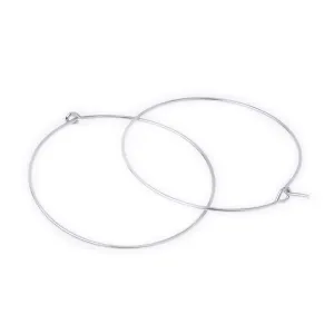 Clip On Hoop Earrings Fashion earrings modern handmade clip earrings diy jewelry 3cm silver  20pcs 10178701