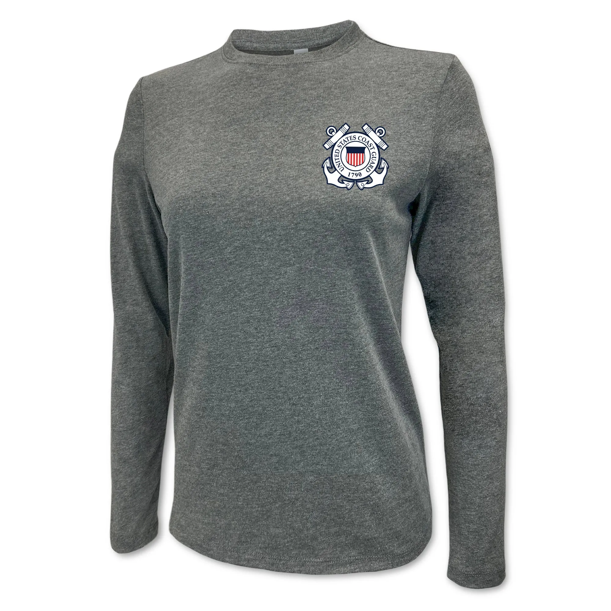 Coast Guard Seal Ladies Left Chest Long Sleeve