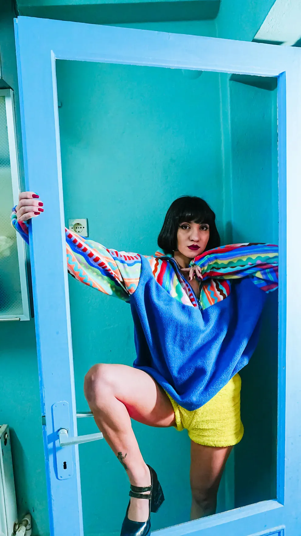 Colorful and Cozy Handmade Polar Sweatshirt