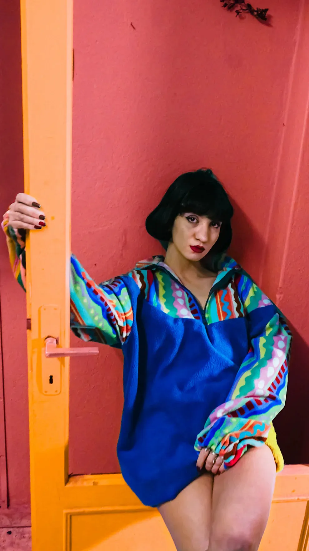 Colorful and Cozy Handmade Polar Sweatshirt