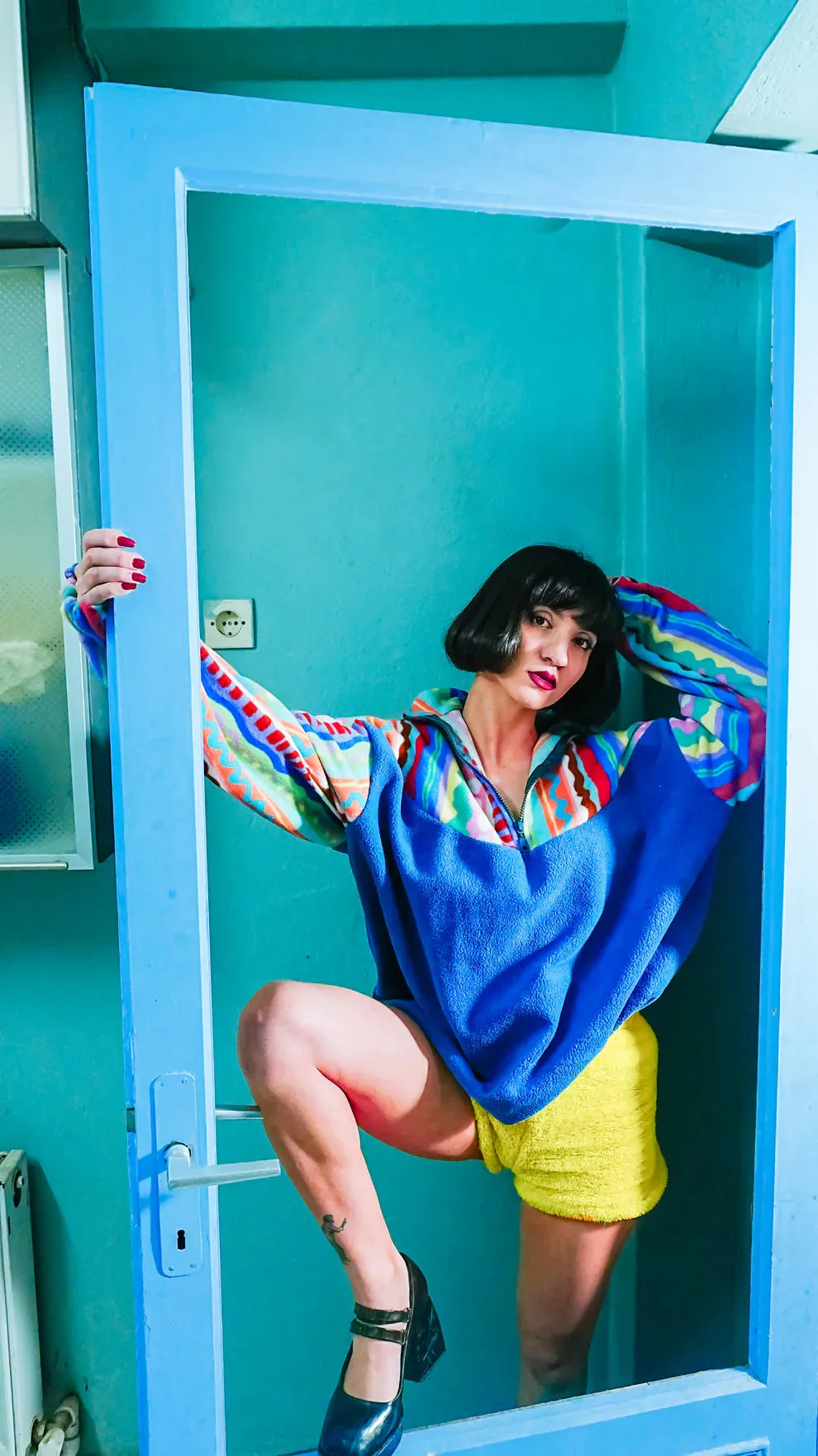Colorful and Cozy Handmade Polar Sweatshirt